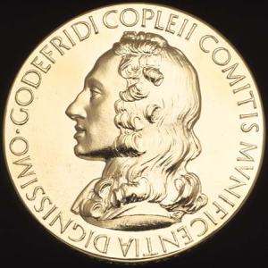 The Copley Medal named after Sir Godfrey Copley, 2nd baronet (c. 1653-1709).